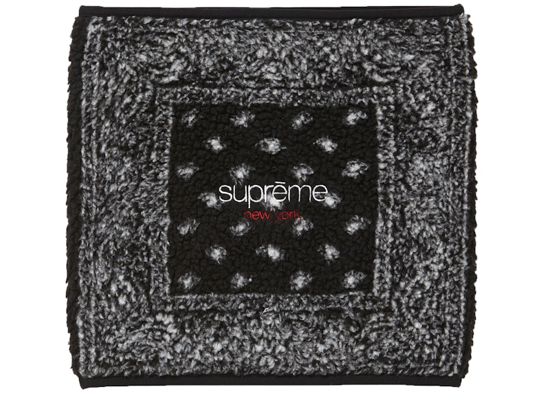 Supreme Bandana Fleece Neck Gaiter Black