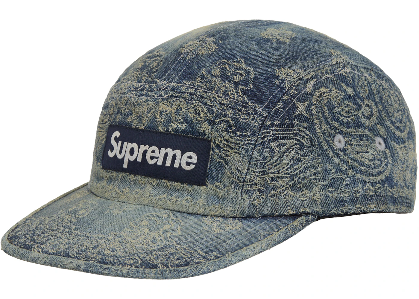 Supreme Bandana Jacquard Denim Camp Cap Blu SS25 IT