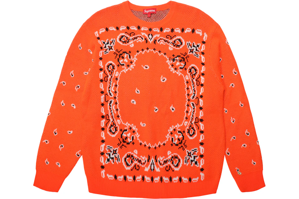 Supreme Bandana Sweater Orange