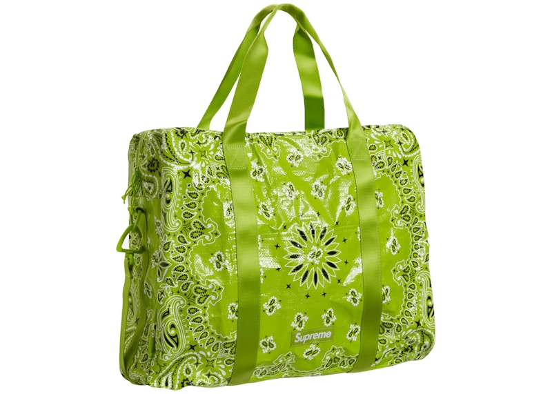 Supreme Bandana Tarp Large Duffle Bag Bright Green - SS21 - US