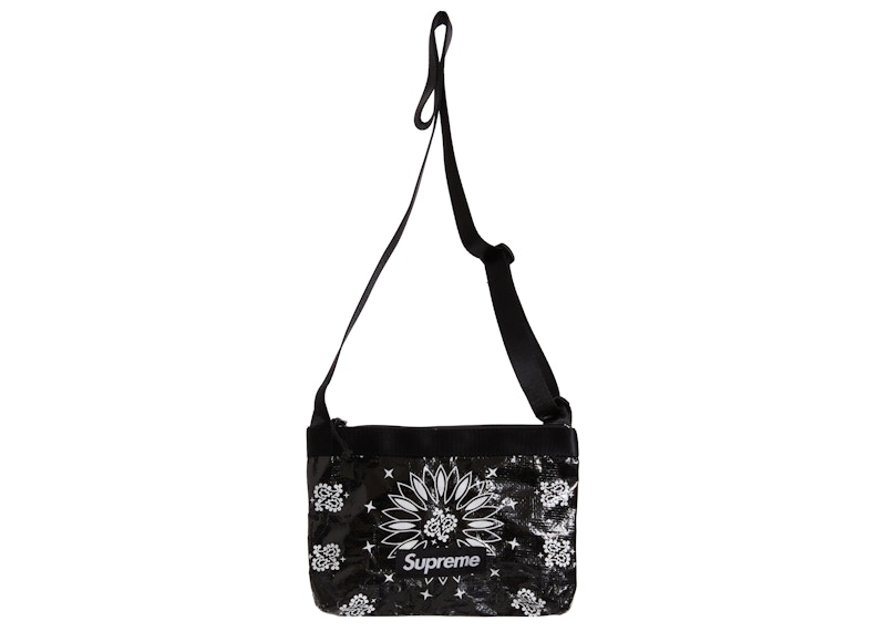 Supreme Bandana Tarp Side Bag Black - SS21 - US