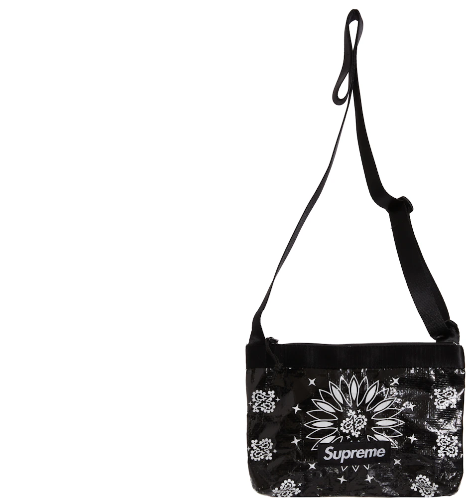Supreme Bandana Tarp Side Bag Black - SS21 - US