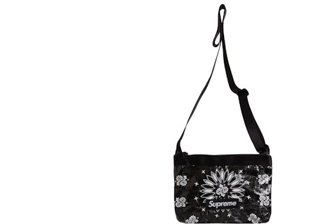 Supreme Bandana Tarp Side Bag Black SS21 US1