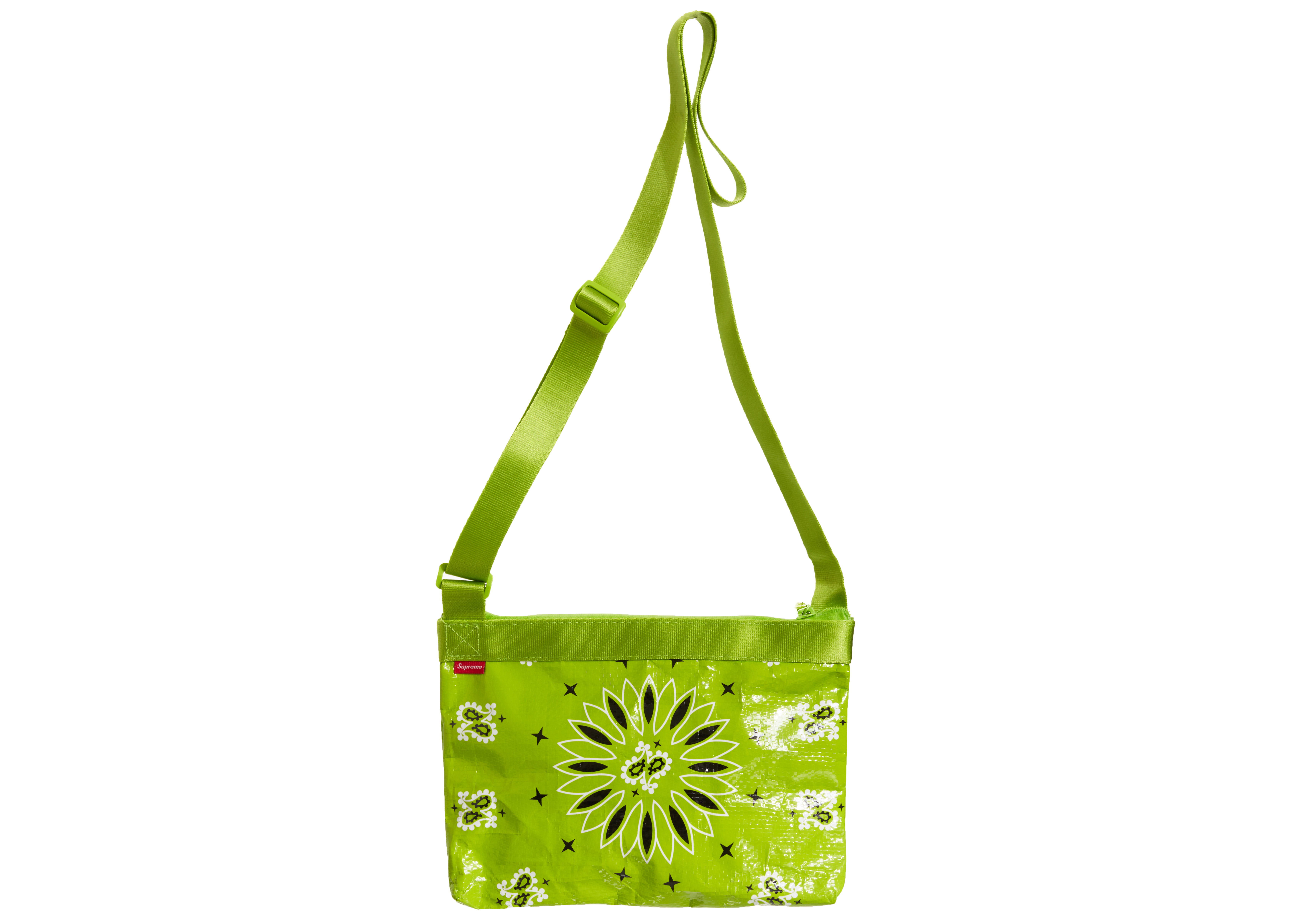 Supreme Bandana Tarp Side Bag Bright Green