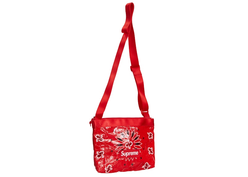 Supreme Bandana Tarp Side Bag Red