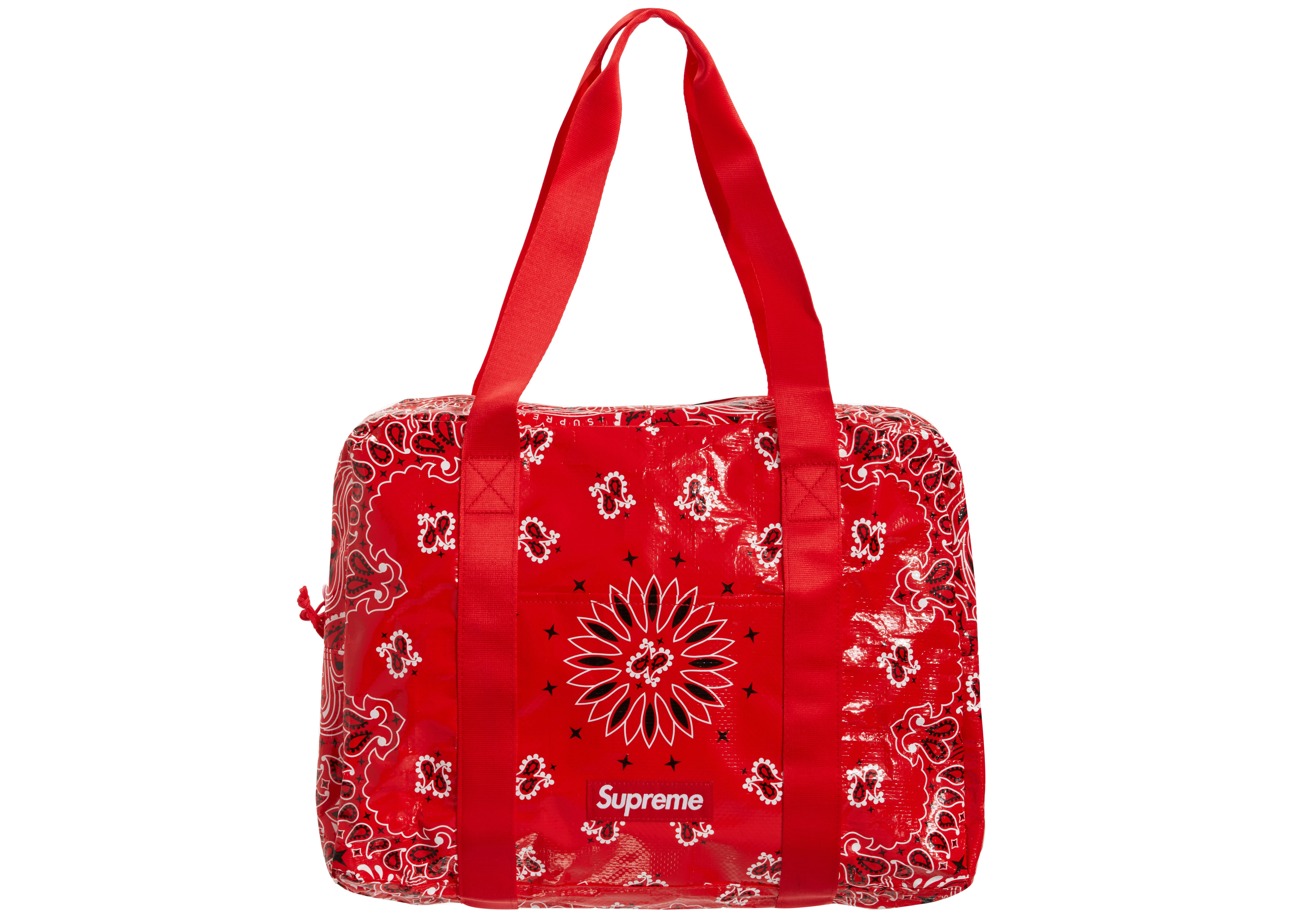 Supreme Bandana Tarp Small Duffle Bag Red SS21 GB