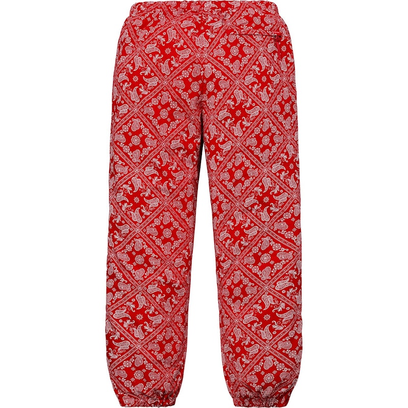 Supreme Bandana Track Pant Red Men's - SS18 - GB