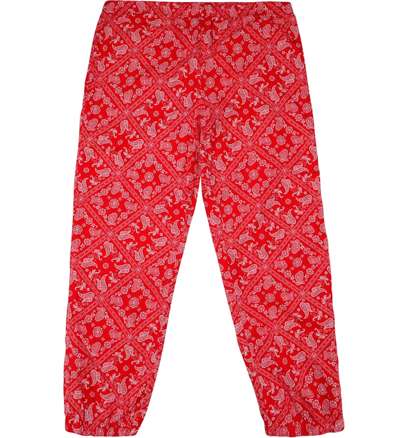 Supreme Bandana Track Pant Red Men's SS18 US