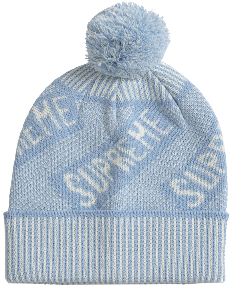 Buy Supreme 22AW Property Label Beanie Beanie Knit Cap Blue - Blue