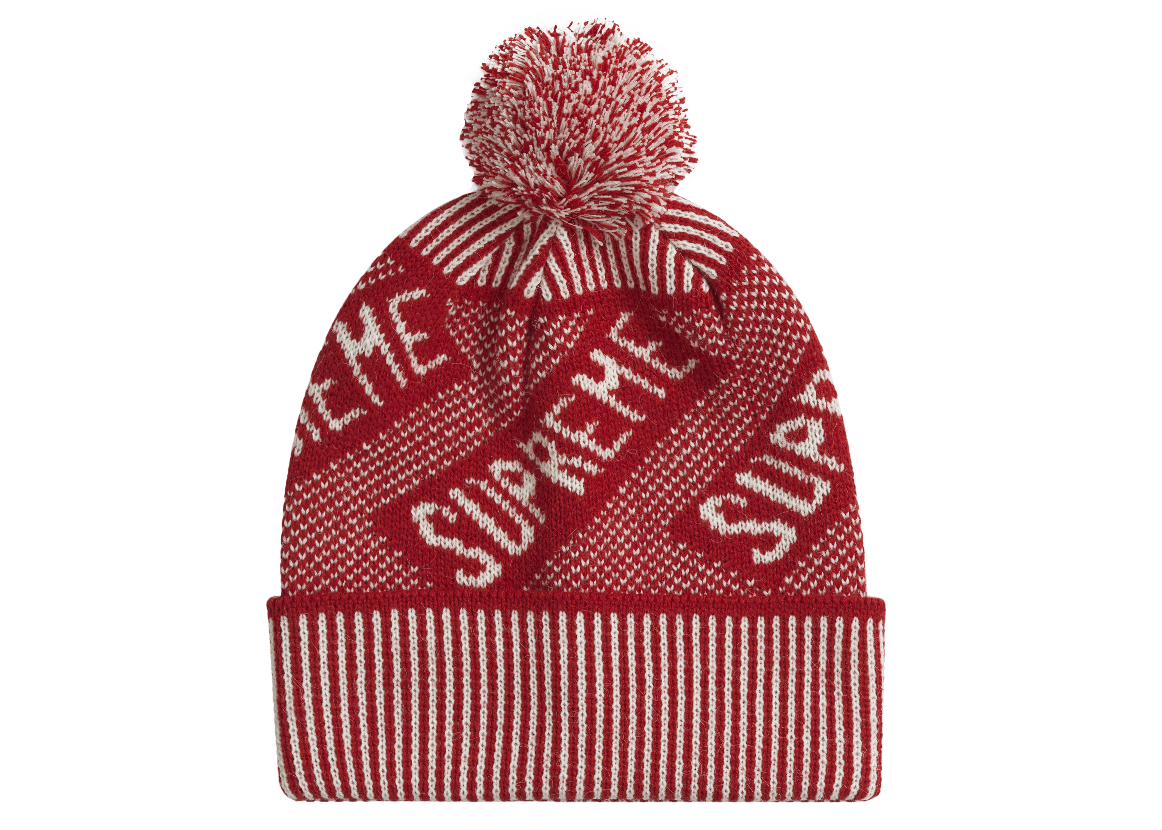 Supreme Banner Beanie Red - FW21 - US