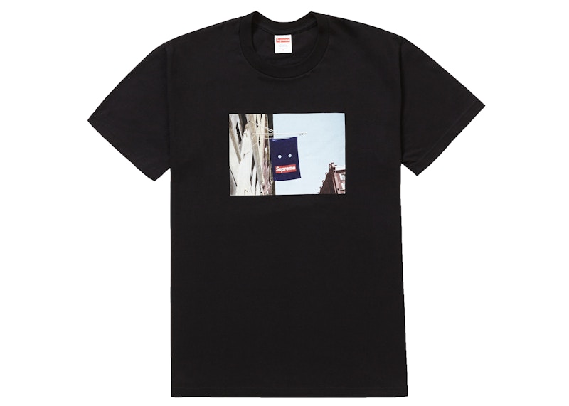 L) Supreme Banner Tee Black-hybridautomotive.com