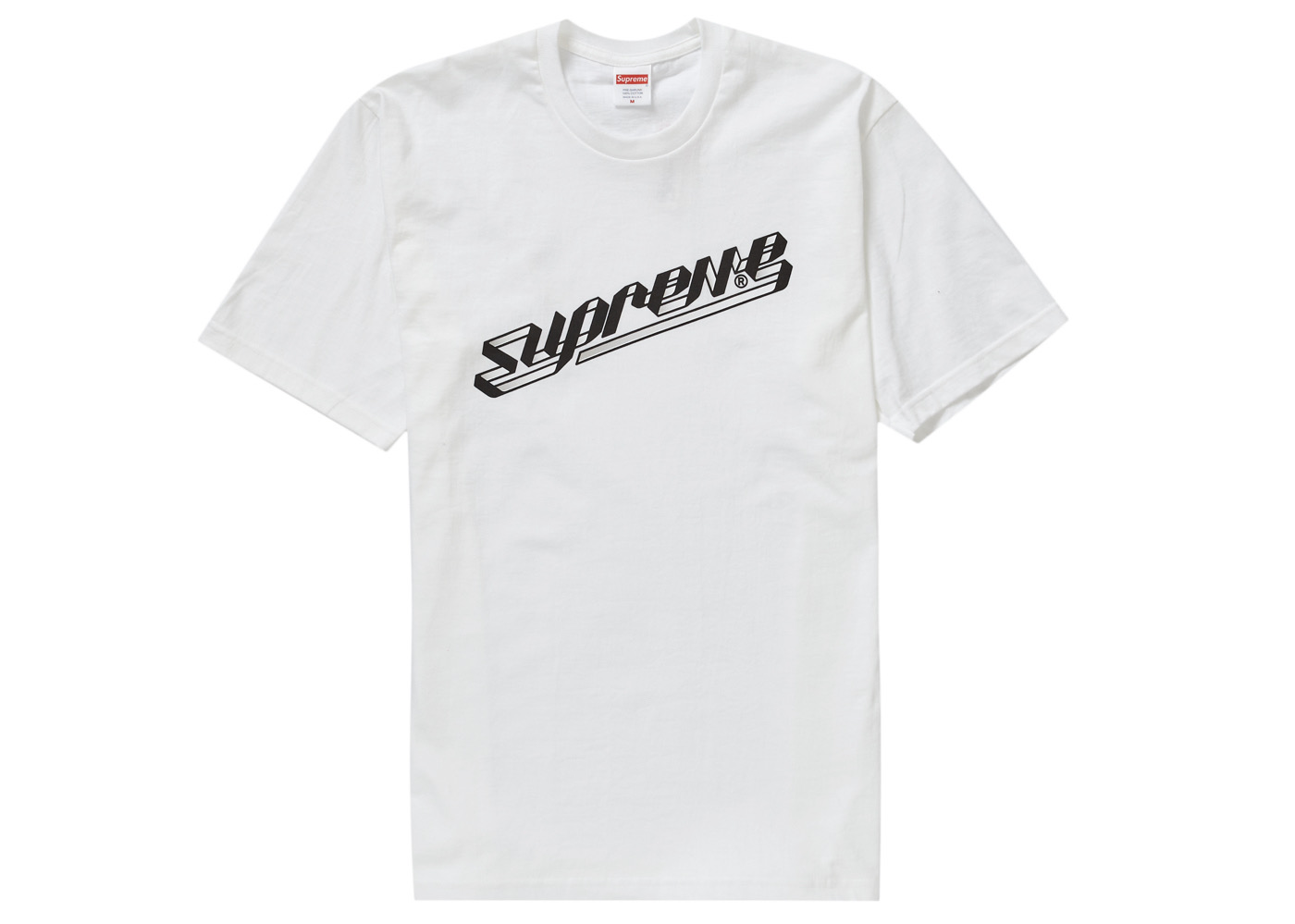 Supreme Banner Tee 白LTシャツ/カットソー(半袖/袖なし)