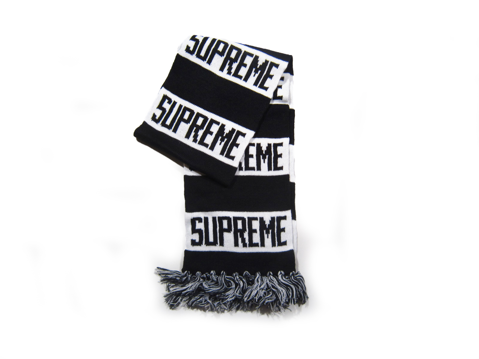 Supreme Bar Stripe Scarf Black - FW16 - US