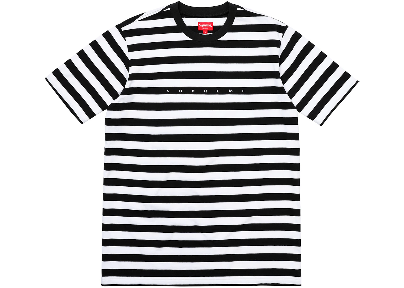 Supreme Bar Stripe Tee Black Men's SS18 US