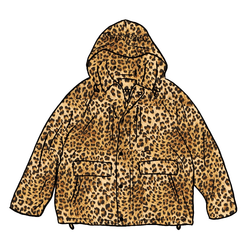 Supreme Barbour Lightweight Waxed Cotton Field Jacket Leopard