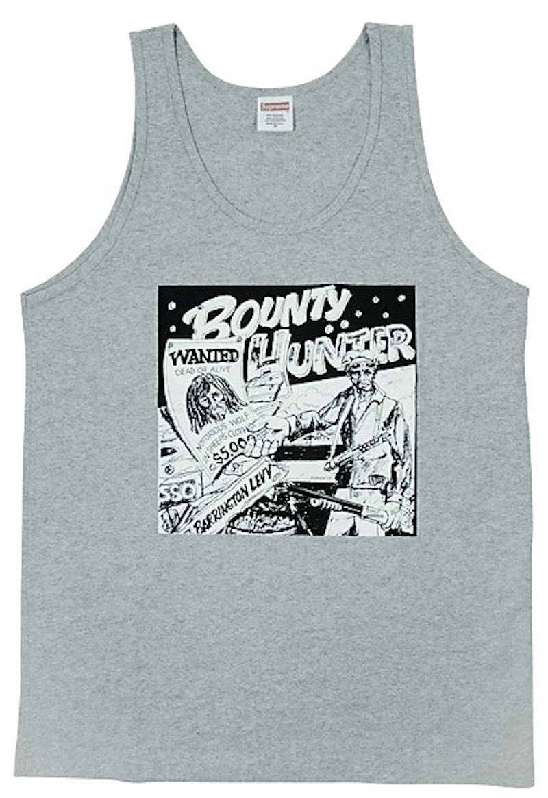 Supreme Barrington Levy Jah Life Bounty Hunter Tank Top Grey Men's