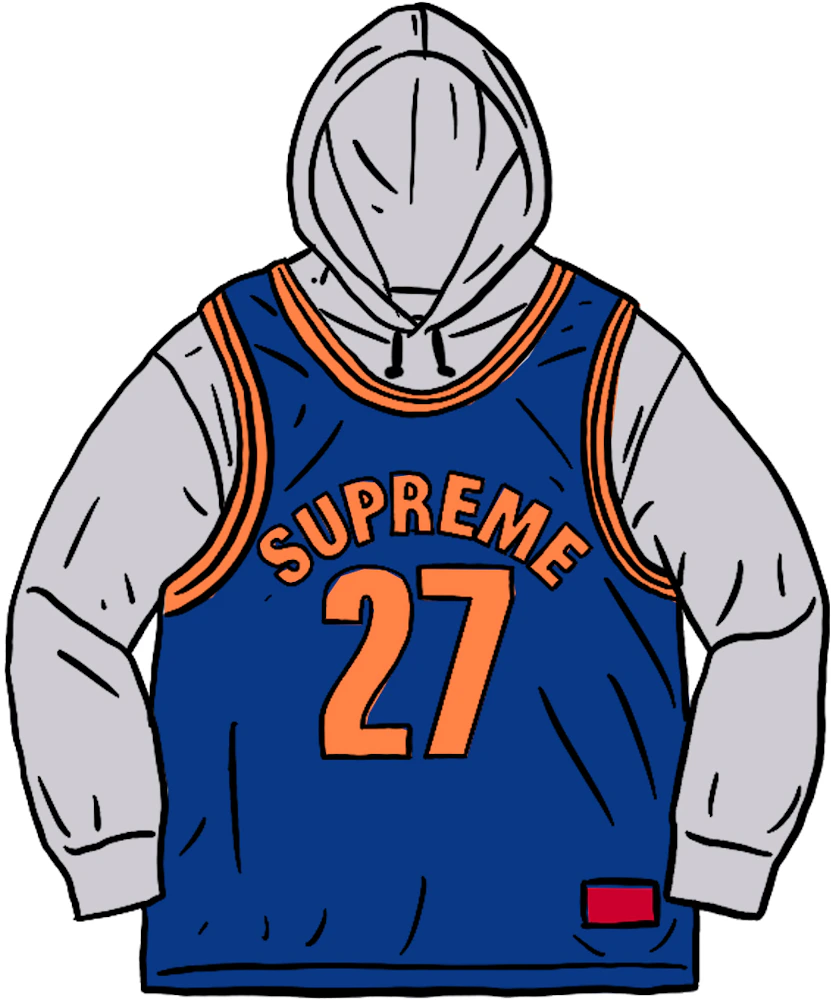 Genuine SUPREME Basketball Jersey/Hooded Sweatshirt Combo - Olive Deadstock  DSWT