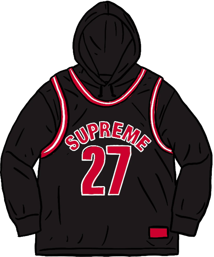 Supreme Basketball Jersey Hoodie Deconstructed Size Small