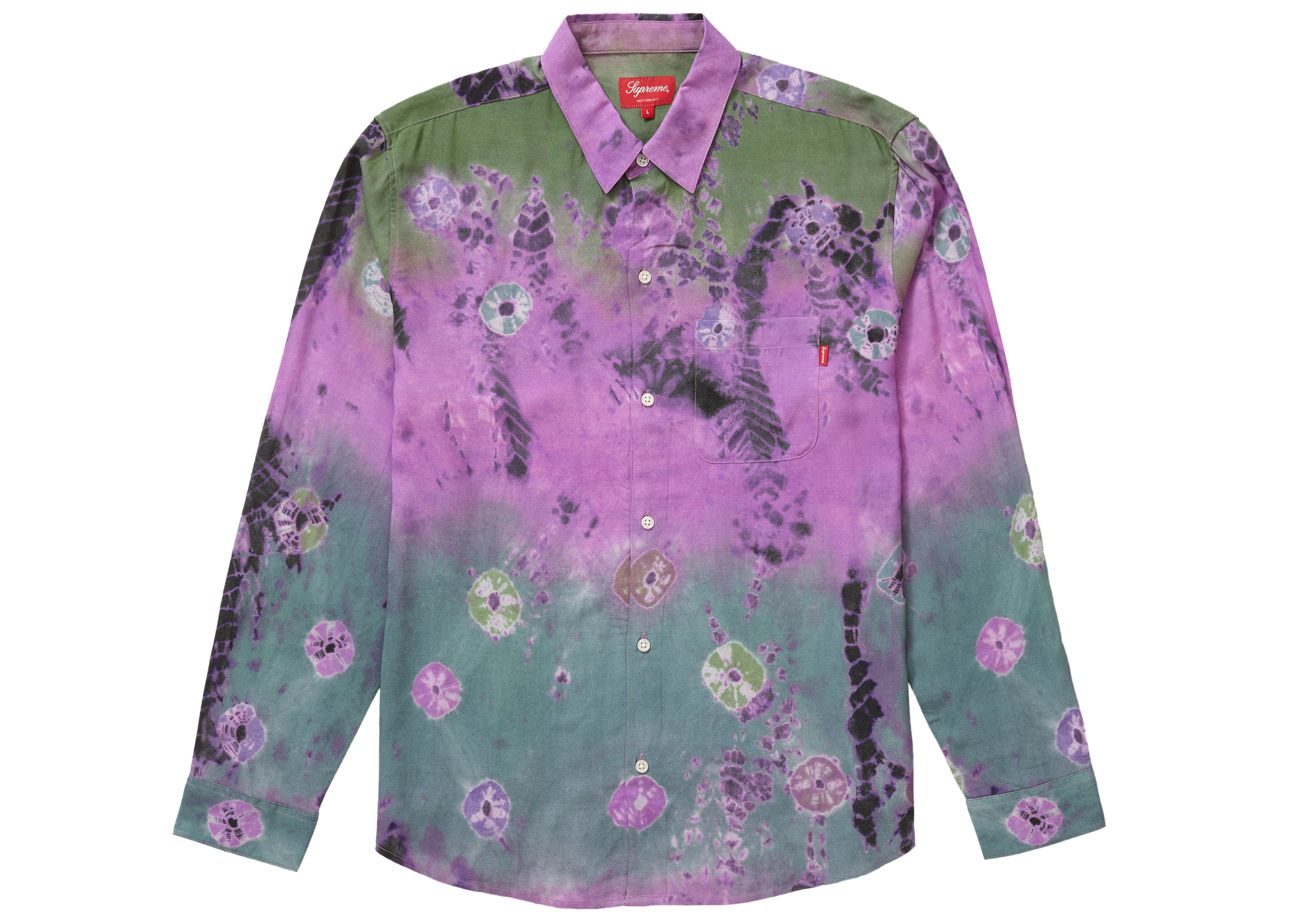 Supreme Batik Print Rayon Shirt Purple