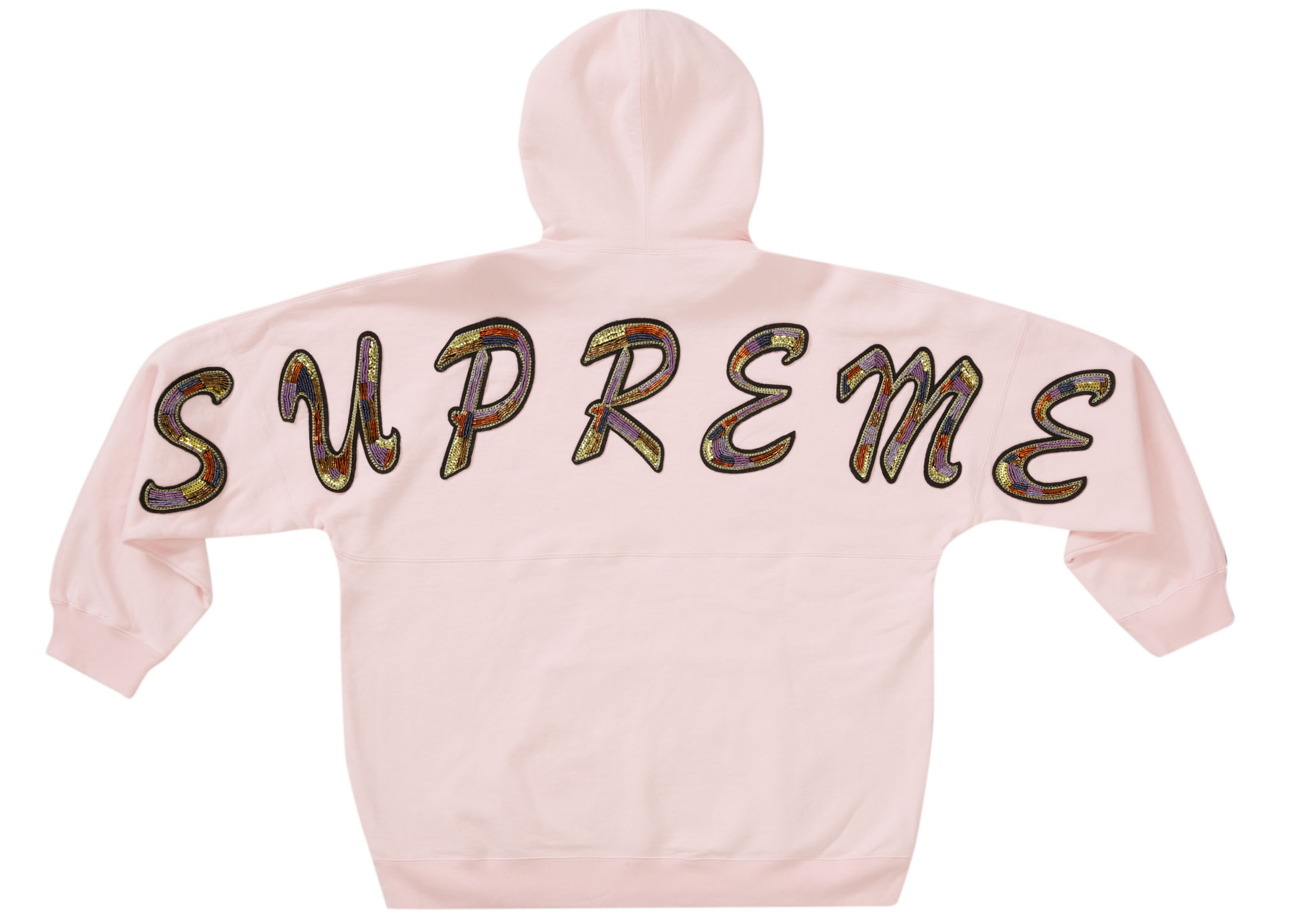 Supreme Beaded Hooded Sweatshirt Light Pink メンズ - SS22 - JP