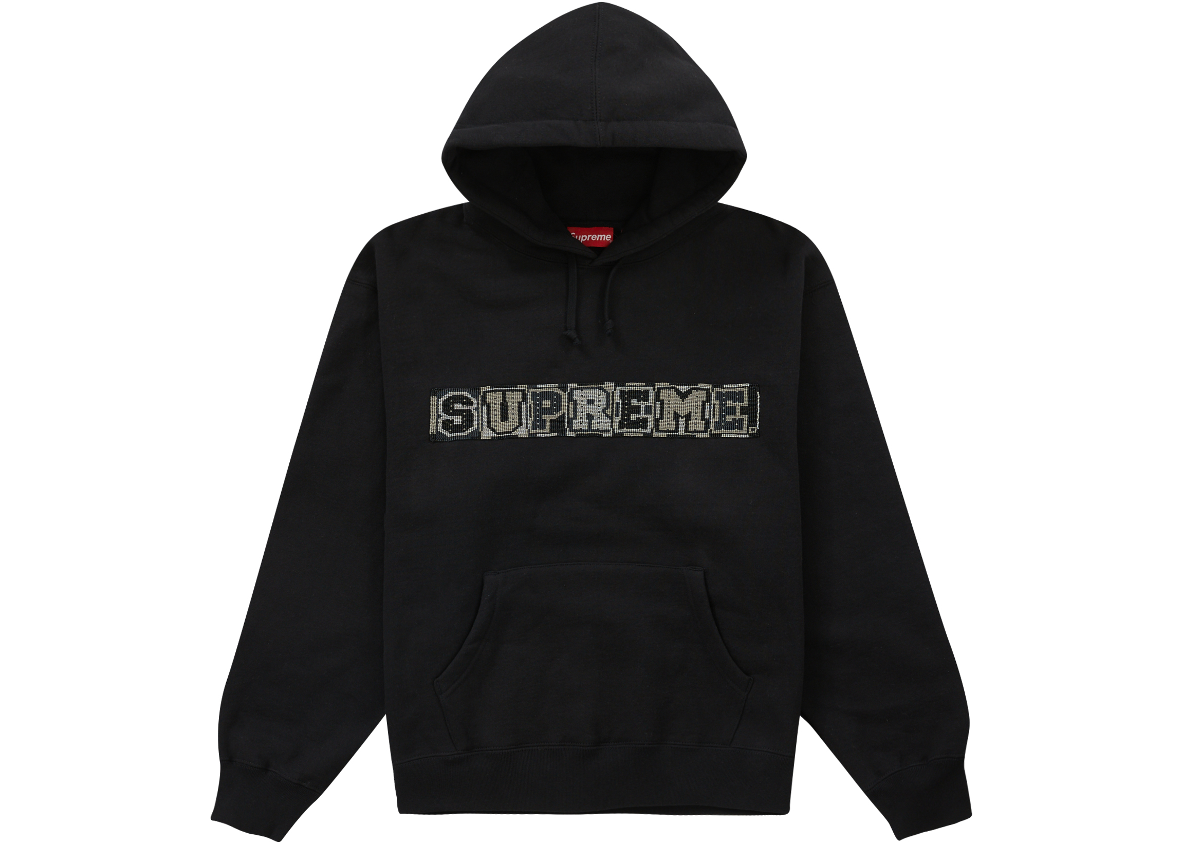 Supreme Beaded Hooded Sweatshirt "Black"
