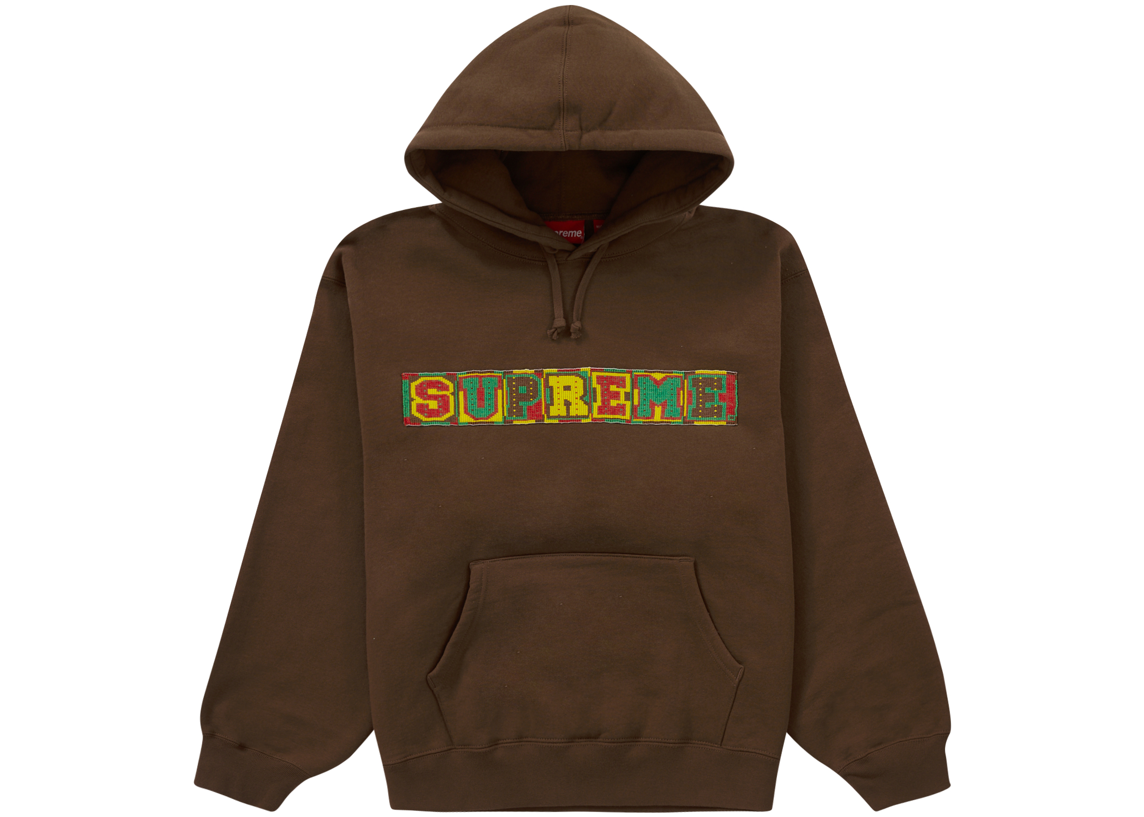 Supreme Beaded Hooded Sweatshirt (SS23) Brown Men's - SS23 - US