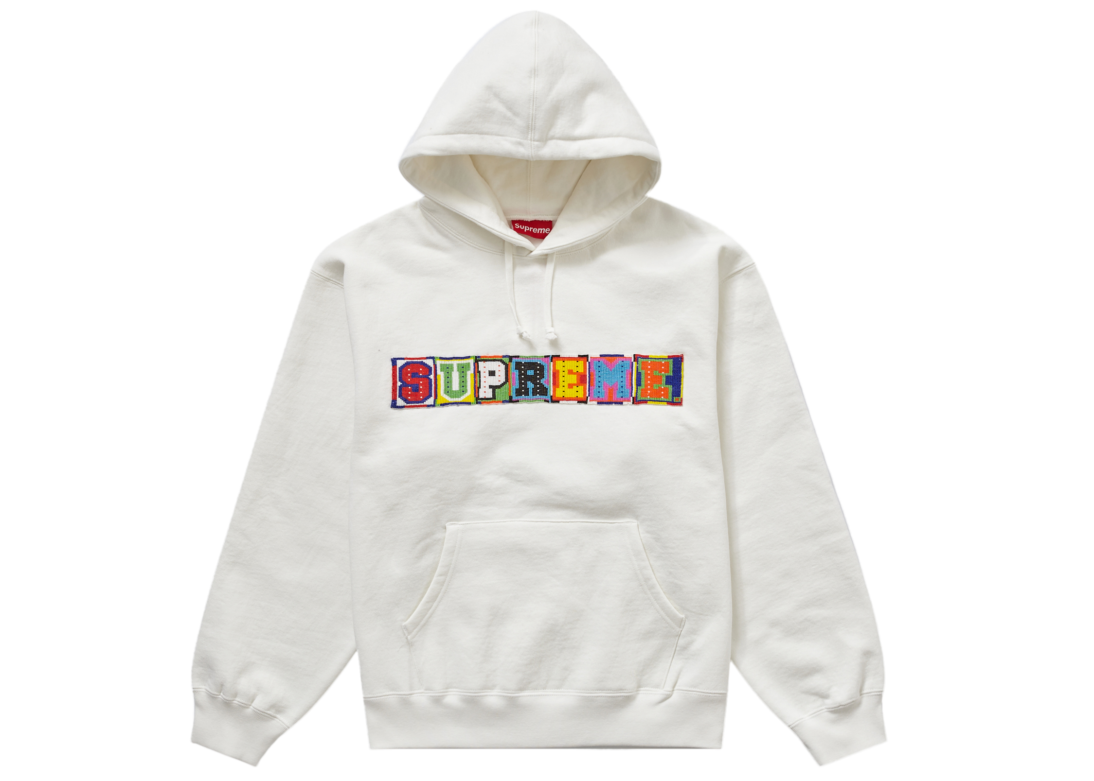 Supreme Beaded Hooded Sweatshirt Natural Men's - SS22 - US