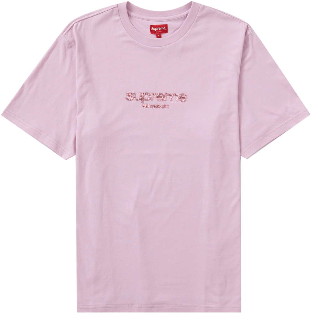 NWT Supreme Shaved S Logo Model T-Shirt Light Pink Men's L DS SS22 USA  AUTHENTIC