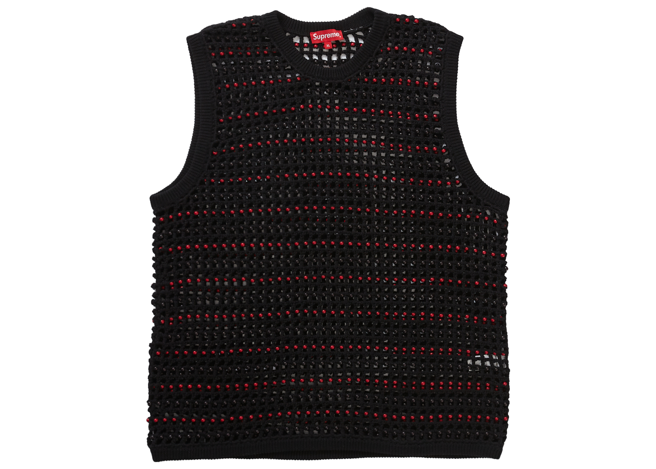 Supreme Beaded Sweater Vest Black Men's - SS23 - US