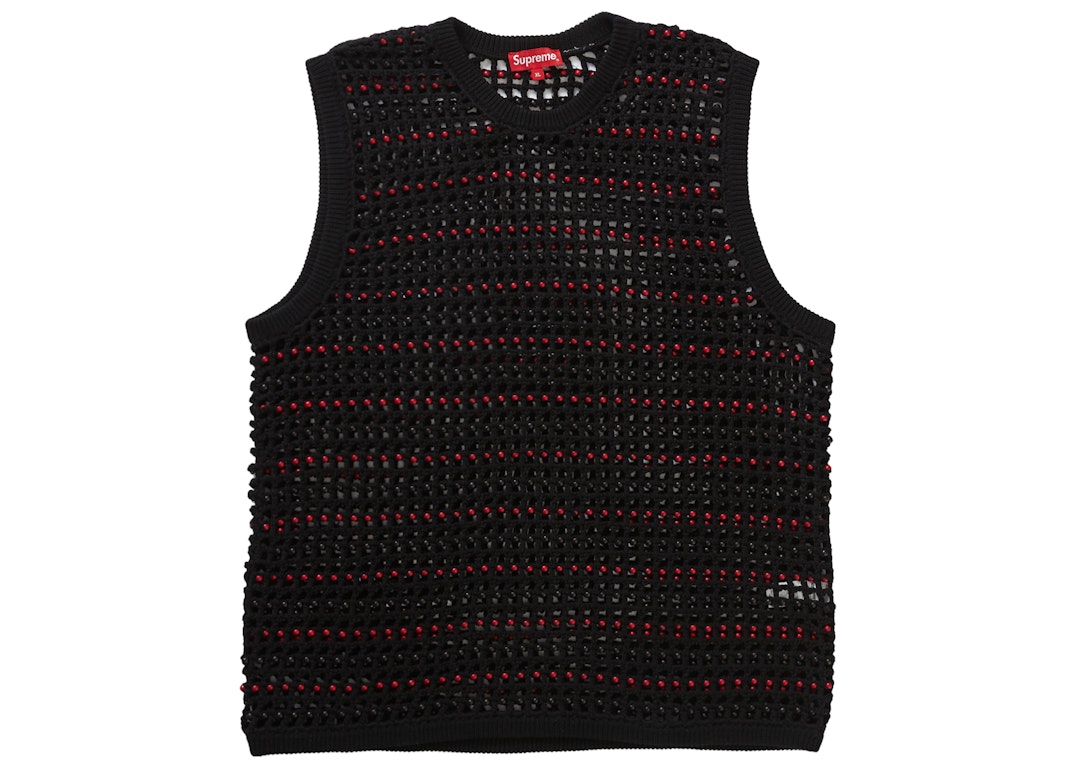 Pre-owned Supreme Beaded Sweater Vest Black