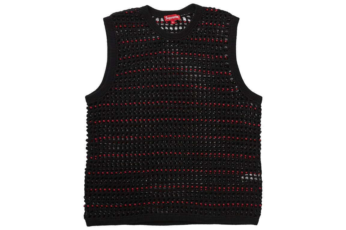 Pre-owned Supreme Beaded Sweater Vest Black