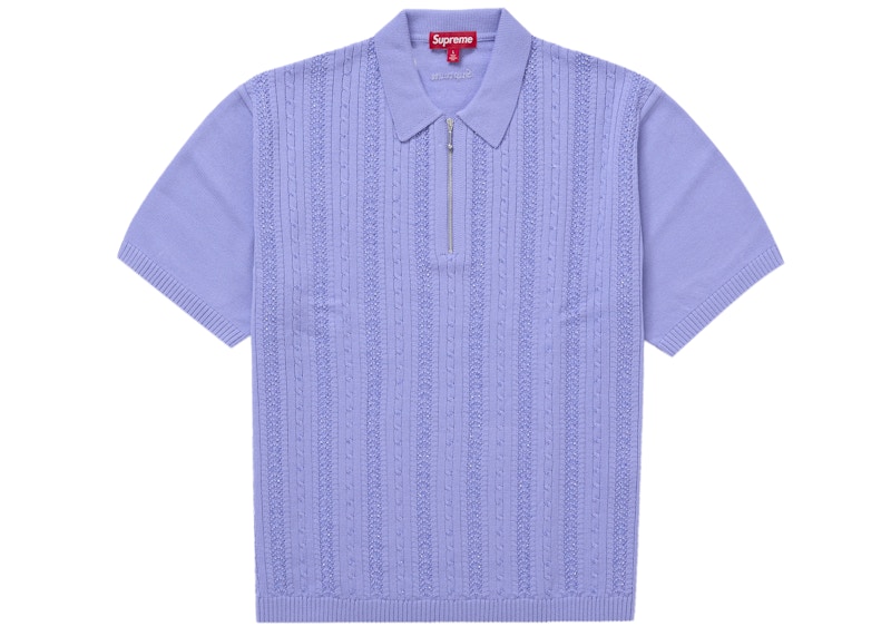 Supreme Beaded Zip Polo Purple Men's - SS26 - GB