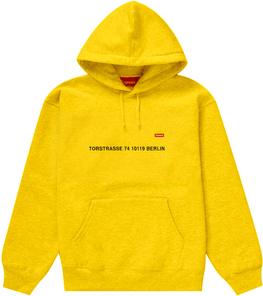 Supreme Small Box Hooded Sweatshirt (Berlin Shop) Yellow Men's - FW23 - US