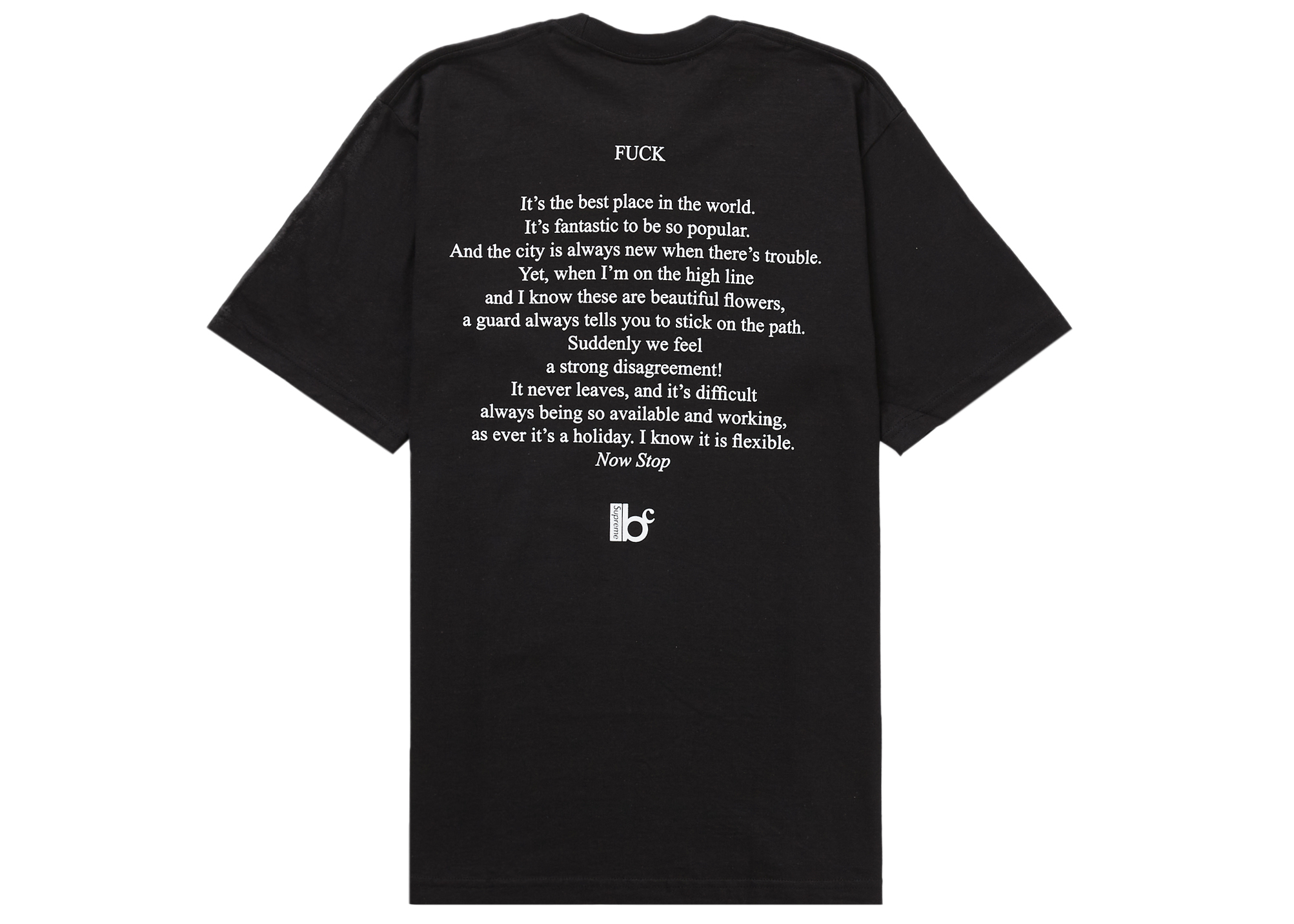 Supreme Bernadette Corporation Fuck Tee Black Men's - SS23 - GB