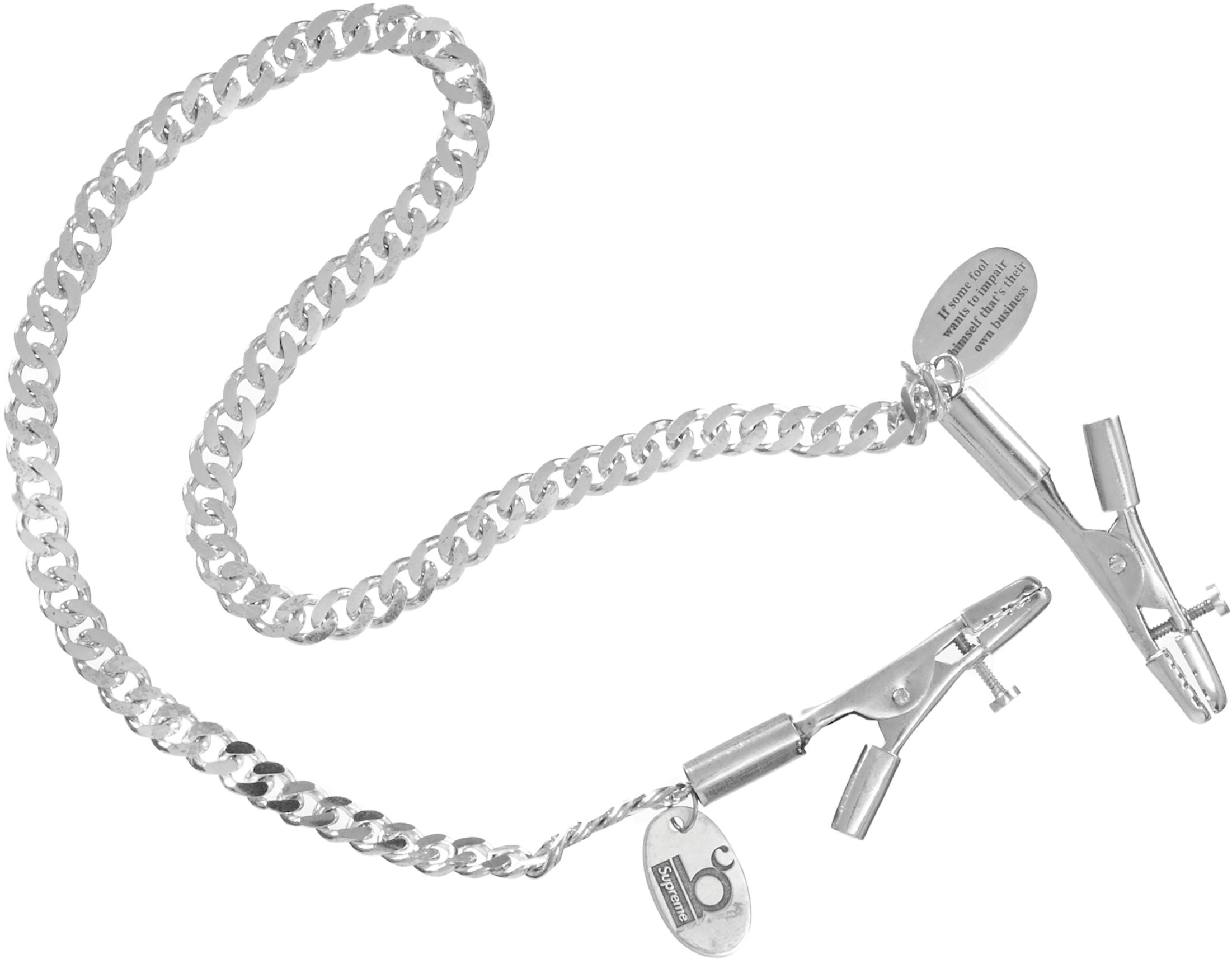 Supreme Bernadette Corporation Nipple Clamps Silver - SS23 - US