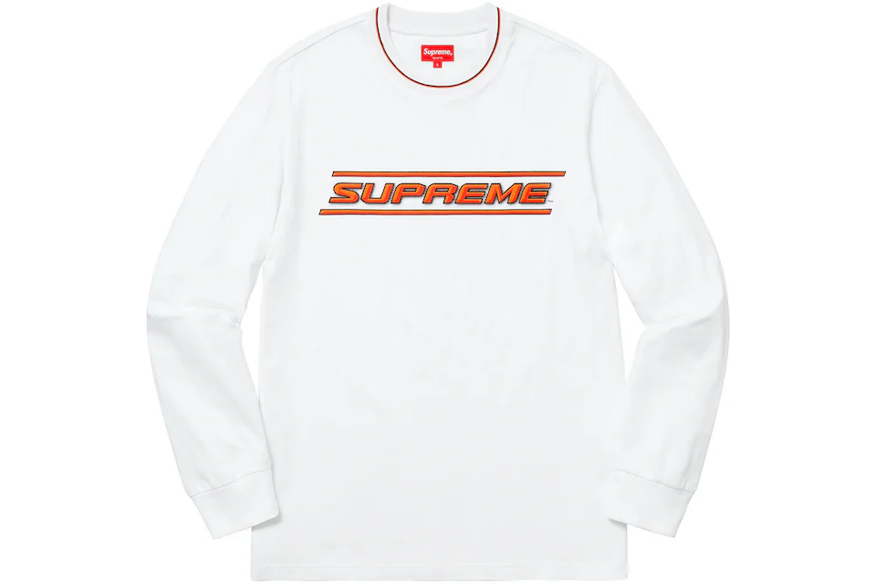 Supreme Bevel L/S Top White - SS18 Homme - FR