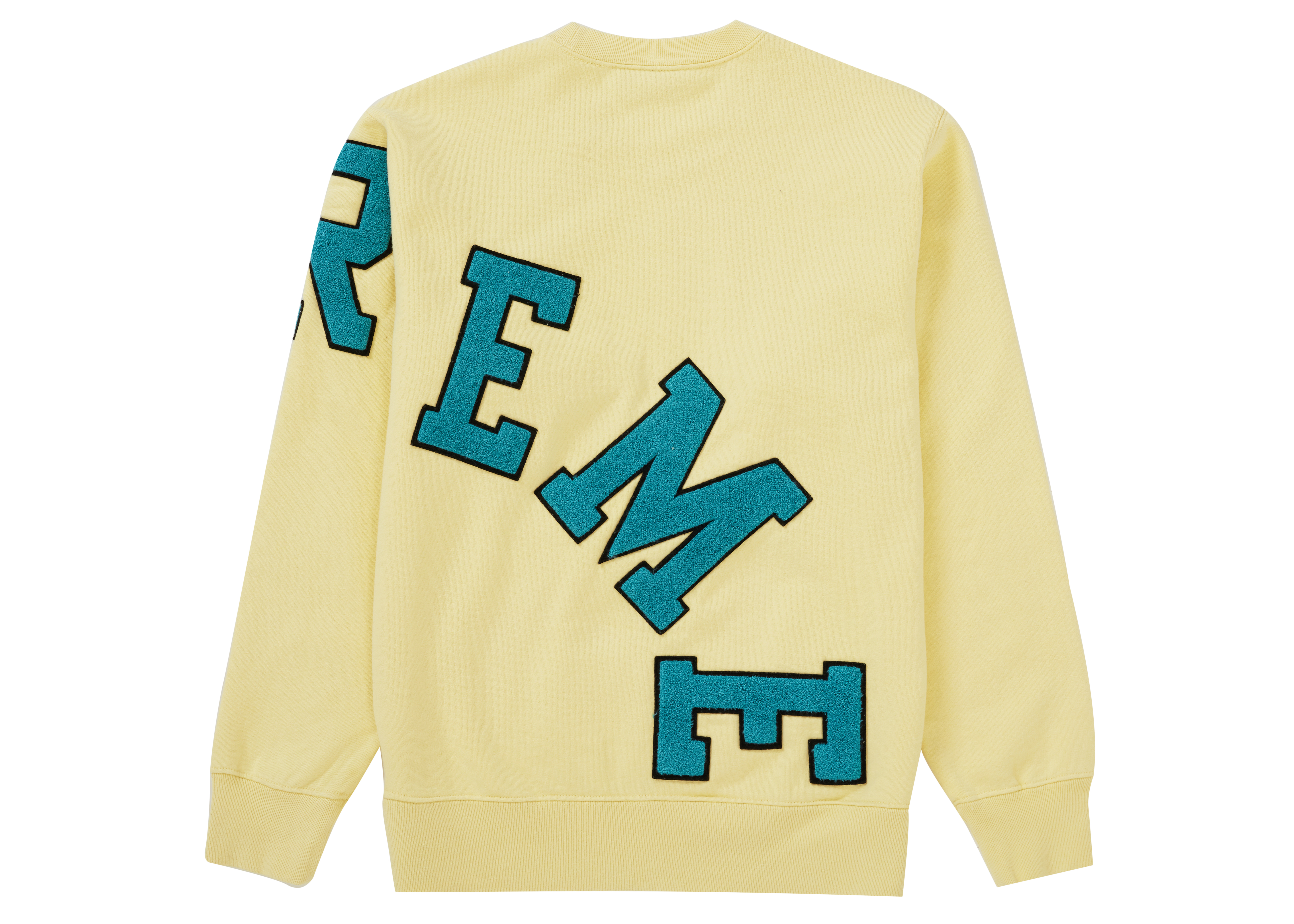 Supreme Big Arc Crewneck Light Yellow Men's - FW20 - US