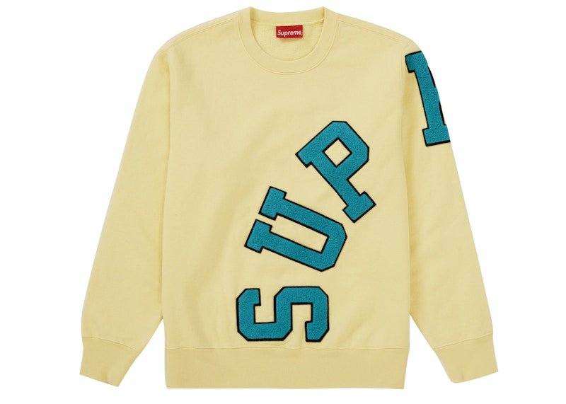 Supreme yellow crew clearance neck