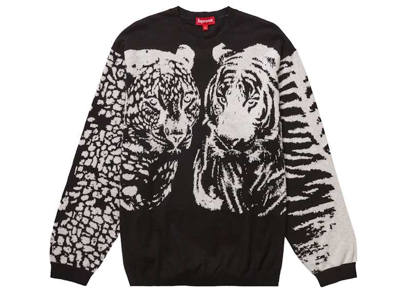 Supreme Big Cats Jacquard L/S Top Orange Men's - SS23 - US