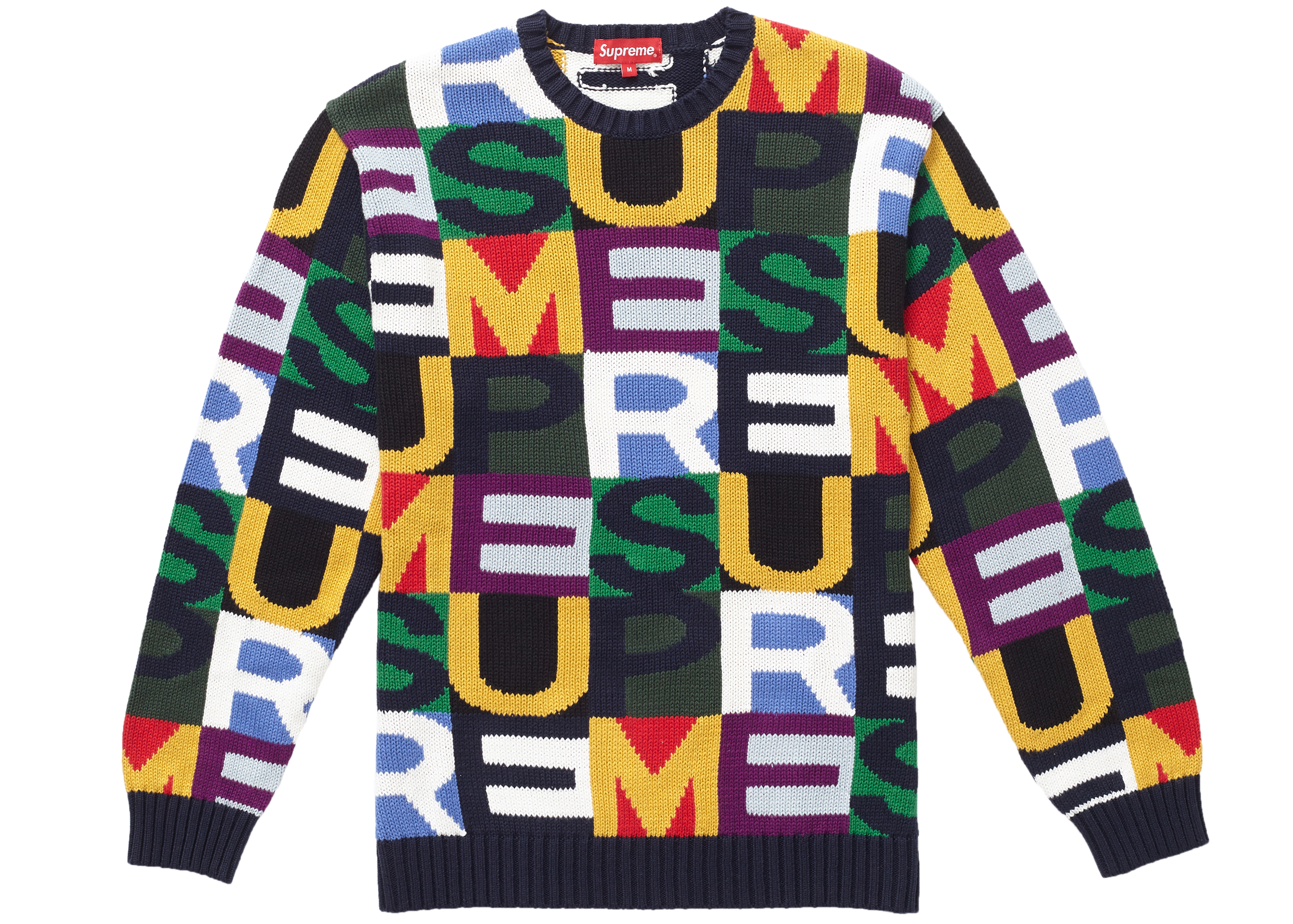 Supreme Big Letters Sweater Multicolor Men's - FW18 - US