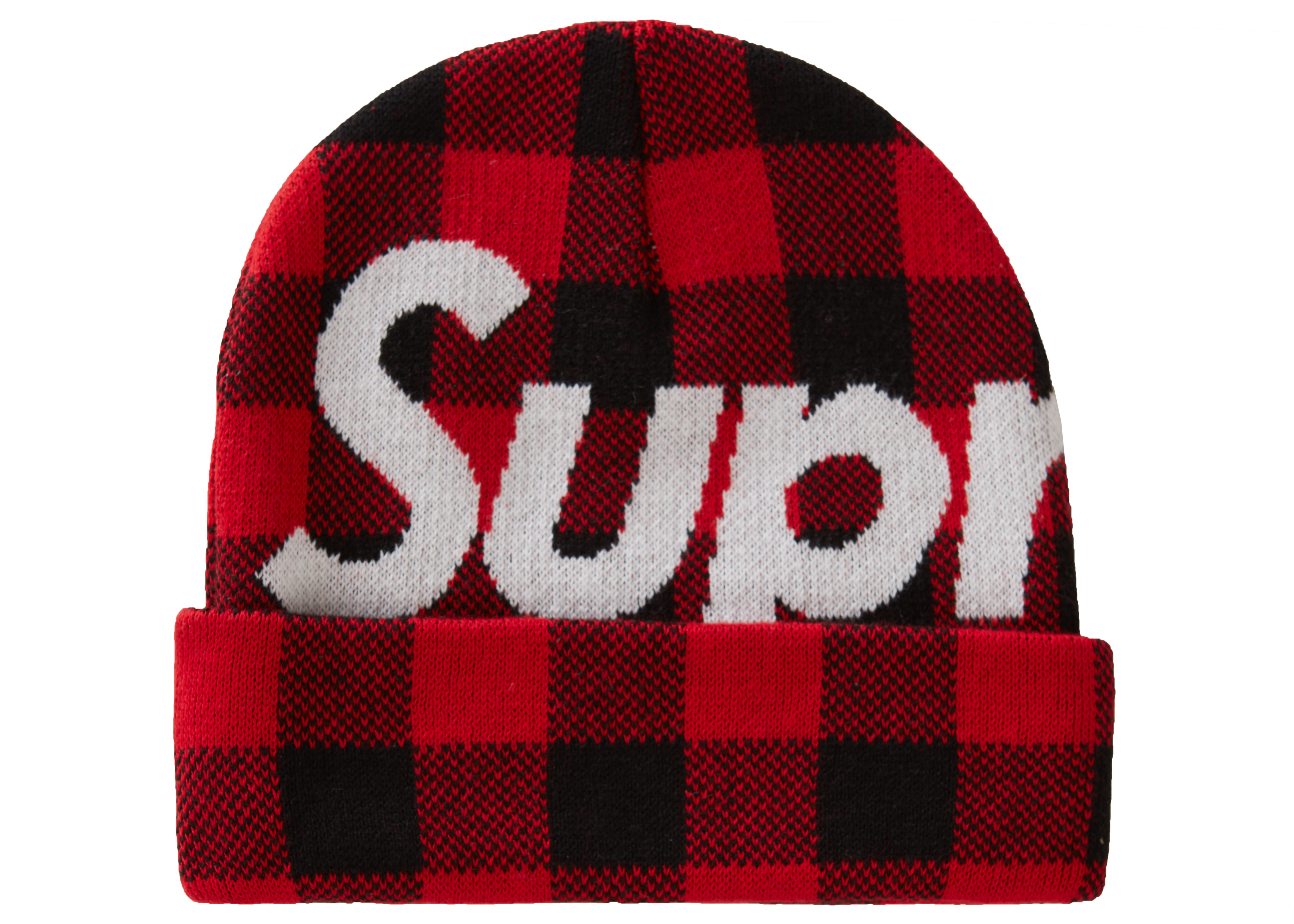 Supreme Big Logo Beanie Red帽子