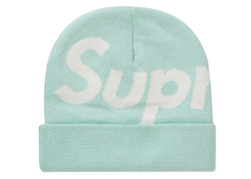 在庫超歓迎Supreme Big Logo Beanie Blue チェック ビーニー 帽子