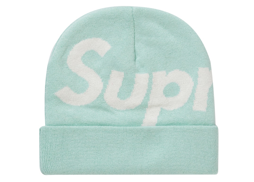 Pre-owned Supreme Big Logo Beanie (fw21) Turquoise