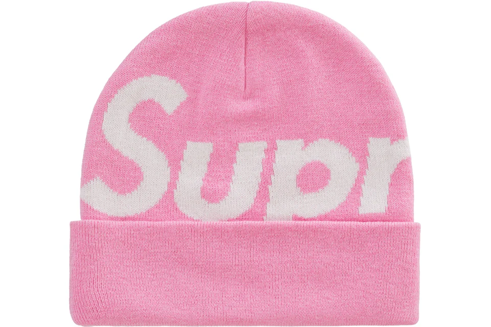 Supreme Big Logo Beanie (FW22) Pink
