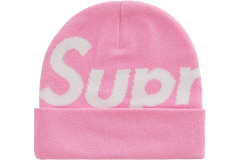 Supreme Big Logo Beanie (FW22) Pink FW22 US