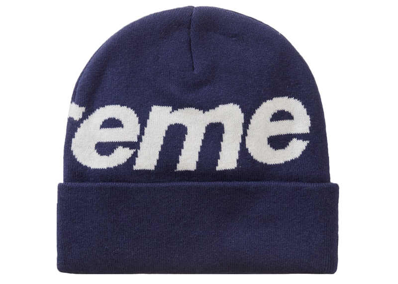 Supreme Big Logo Beanie Beanie (FW23) Navy - FW23 - US