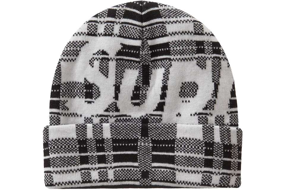 Supreme big logo beanie white Clearance