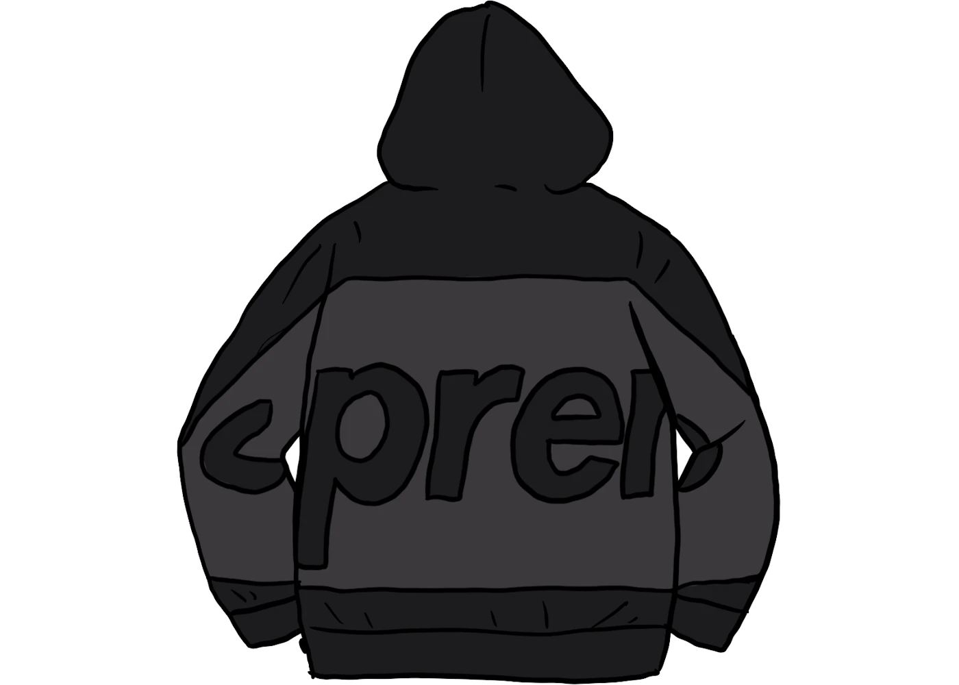 Supreme Big Logo Hooded Sweatshirt Black Men's - SS21 - US Supreme Big Logo Hooded Sweatshirt Black Men's - SS21 - US