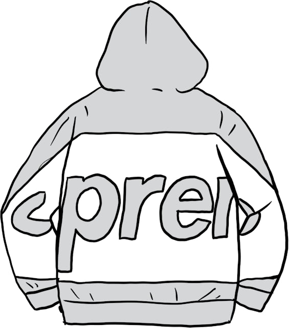 【S】Supreme Big logo Hooded Sweatshirtグレー