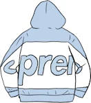 SUPREME Big Logo Hooded Sweatshirt (Light Blue)